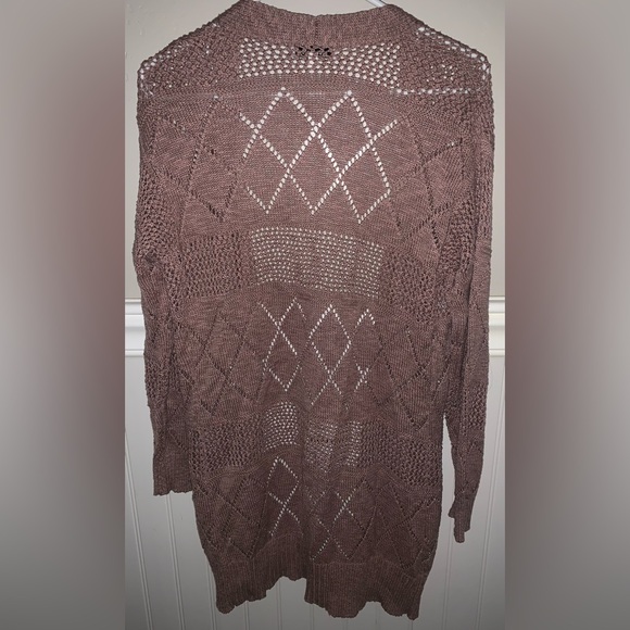 Hooked Up Open-Front Long Cardigan - Picture 7 of 9